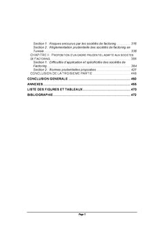 Cadre comptable et prudentiel des sociétés de Factoring