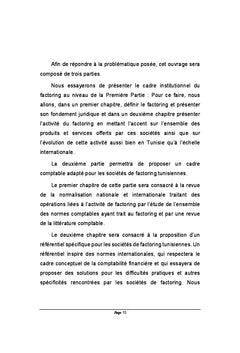 Cadre comptable et prudentiel des sociétés de Factoring