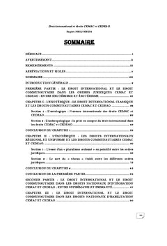 Droit international et droit communautaire