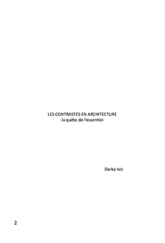Les Contrastes en Architecture