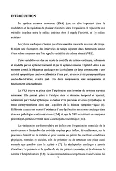 Readaptation et variabilite sinusale chez le patient coronarien