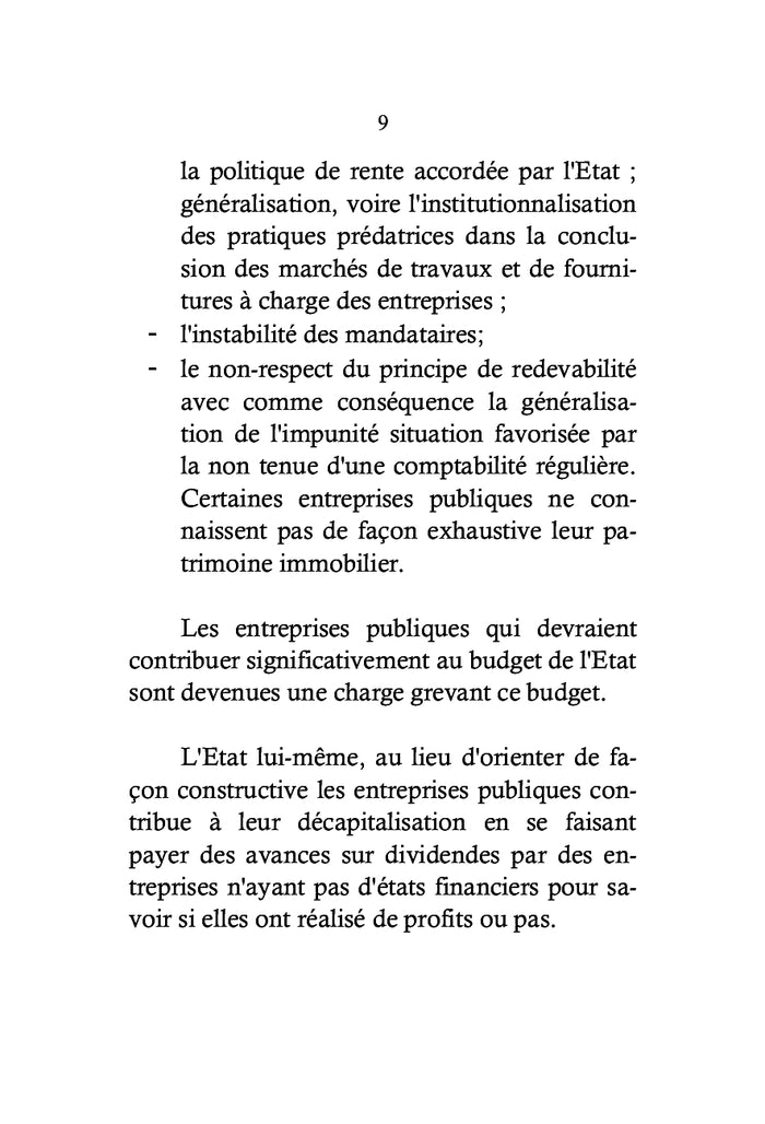 Reforme des entreprises publiques en Republique Democratique du Congo