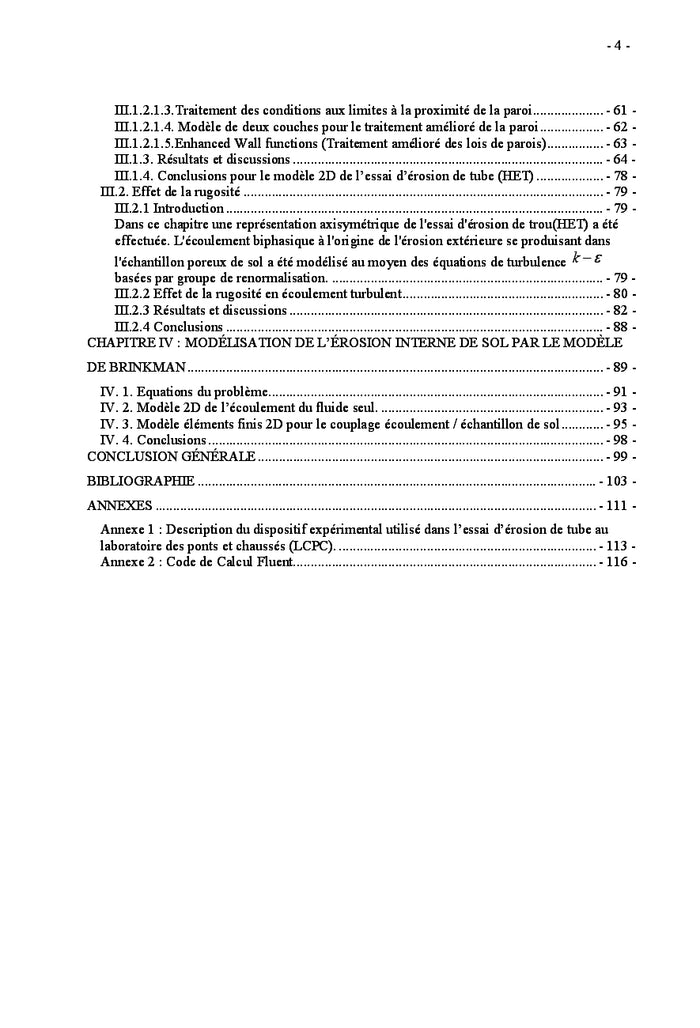 Modelisation mathematique et numerique de l'erosion des sols