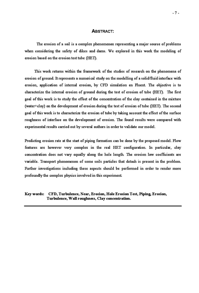 Modelisation mathematique et numerique de l'erosion des sols