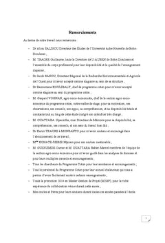 Rentabilite Agro economique coton Biologique, conventionnel et Bt