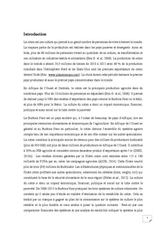 Rentabilite Agro economique coton Biologique, conventionnel et Bt