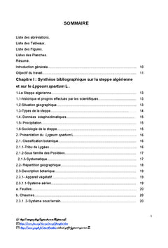 Etude anatomique, histochimique et structurale des lemmes de lygeum sp