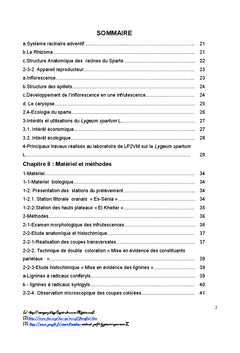 Etude anatomique, histochimique et structurale des lemmes de lygeum sp