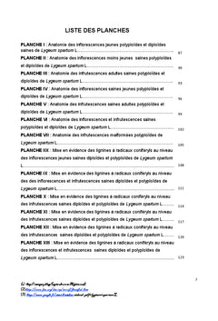 Etude anatomique, histochimique et structurale des lemmes de lygeum sp