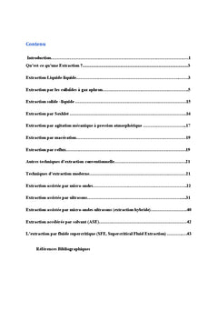 Les techniques d'extraction