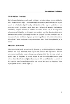 Les techniques d'extraction