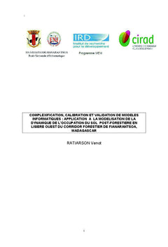 Modelisation de la dynamique de l'occupation du sol A Madagascar