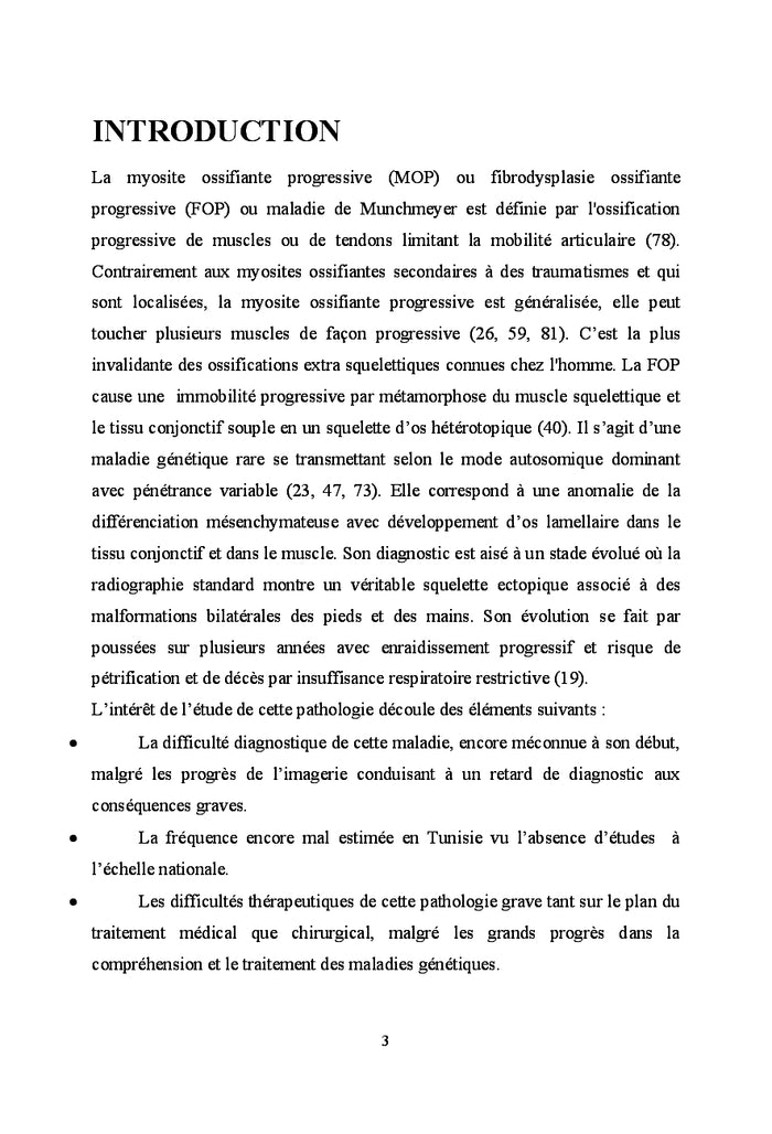 La fibrodysplasie ossifiante progrèssive