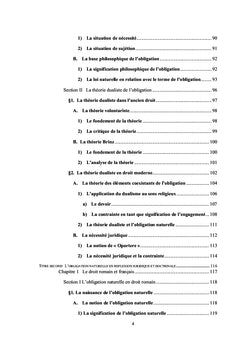 Théorie générale de l'obligation naturelle