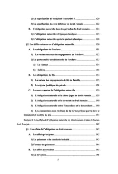 Théorie générale de l'obligation naturelle