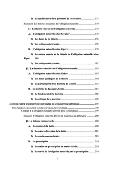 Théorie générale de l'obligation naturelle