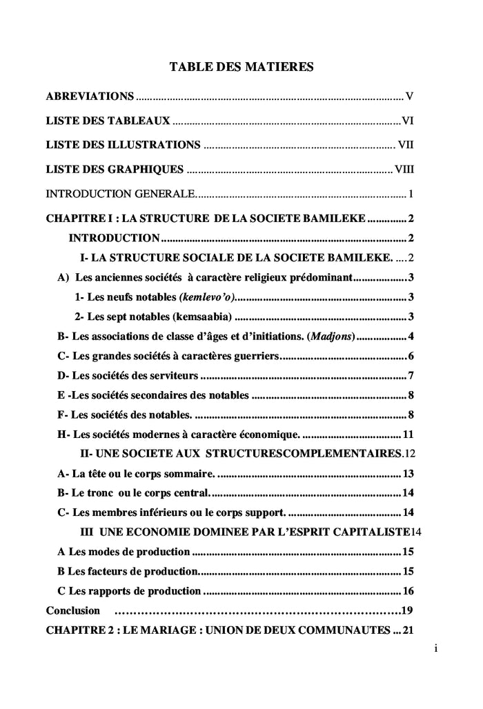 Le divorce chez les Bamileke (Ouest Cameroun) de 1922 A 1960: