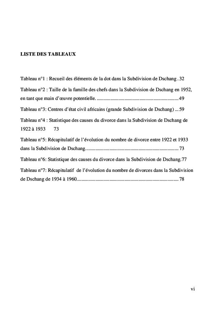 Le divorce chez les Bamileke (Ouest Cameroun) de 1922 A 1960: