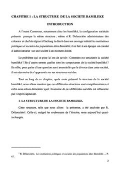 Le divorce chez les Bamileke (Ouest Cameroun) de 1922 A 1960: