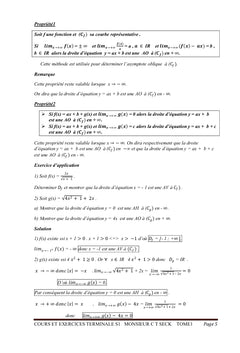 Cours et Exercices TS1 Tome 1 ANALYSE