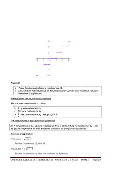 Cours et Exercices TS1 Tome 1 ANALYSE