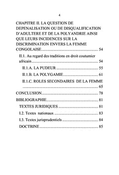 Dépénalisation ou disqualification de l'adultère et de la polyandrie