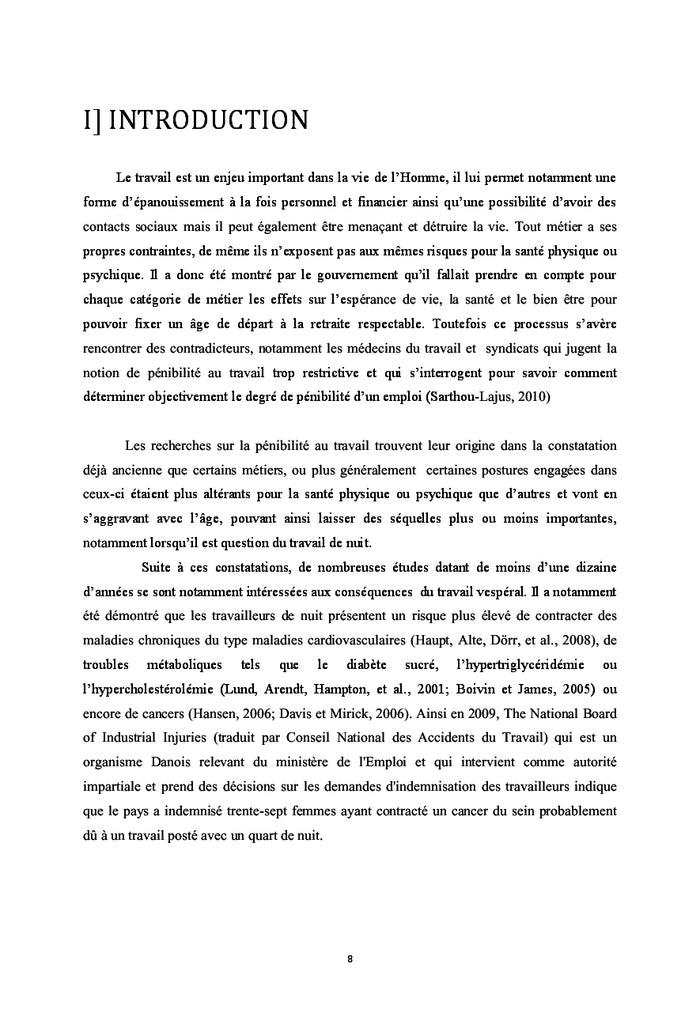 Pénibilité perçue du travail de nuit, impact sur le personnel soignant