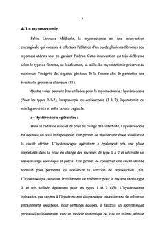 Pronostic obstétrical après myomectomie au CHU Bordeaux