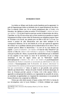 Causes de la demotivation scolaire en Afrique: cas de la cote d'Ivoire