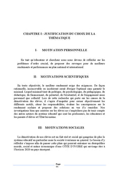 Causes de la demotivation scolaire en Afrique: cas de la cote d'Ivoire