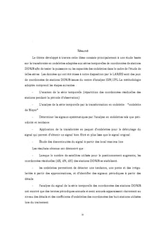 Analyse des séries temporelles de coordonnées de stations DORIS
