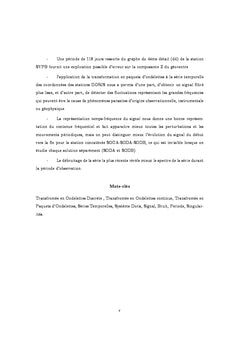 Analyse des séries temporelles de coordonnées de stations DORIS
