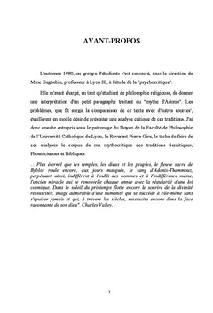 Adonai - essai de Mythocritique sur les Traditions Phoeniciennes