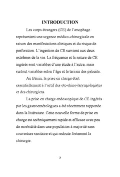 La prise en charge endoscopique des corps étrangers de l'oesophage