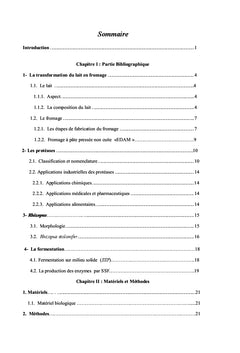 Extraction de la protease coagulant le lait de Rhizopus stolonifer