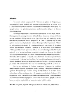 progrès vers la Synthèse totale de l'hodgsonox