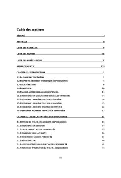 progrès vers la Synthèse totale de l'hodgsonox
