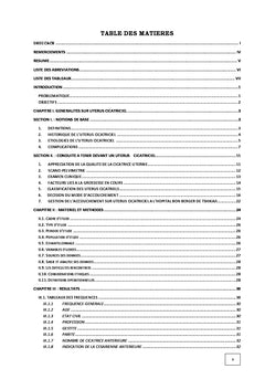 Gestion de l'Accouchement sur Uterus Cicatriciel A l'HOpital Tshikaji