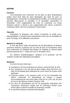 Gestion de l'Accouchement sur Uterus Cicatriciel A l'HOpital Tshikaji