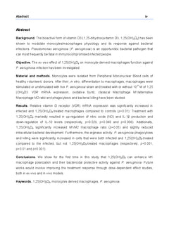 Effet de la vitamine D sur le macrophage face à Pseudomonas aeruginosa