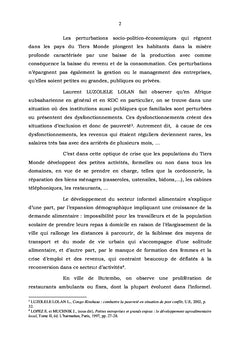 Management des restaurants en Ville de Butembo