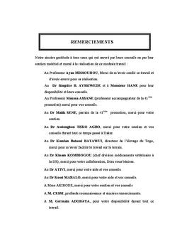 Etude du marche des intrants zootechnies en aviculture moderne au Togo