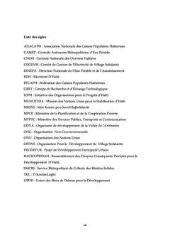 Associations de quartier et services publics à Port-au-Prince