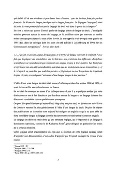 Le fonctionnement du multilinguisme juridique et ses conséquences