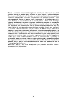 Diversite genetique d'ecotypes algeriens de Medicago sous strèss froid