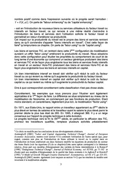 Essai de modelisation du progrès technique endogene