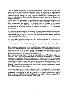 Essai de modelisation du progrès technique endogene
