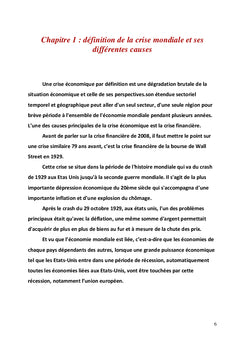 L'impact de la crise financiere de 2008 sur l'economie mondiale