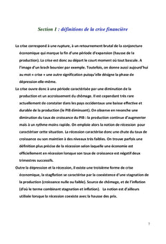 L'impact de la crise financiere de 2008 sur l'economie mondiale