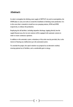 Automatisation & supervision du fonctionnement des stations de pompage